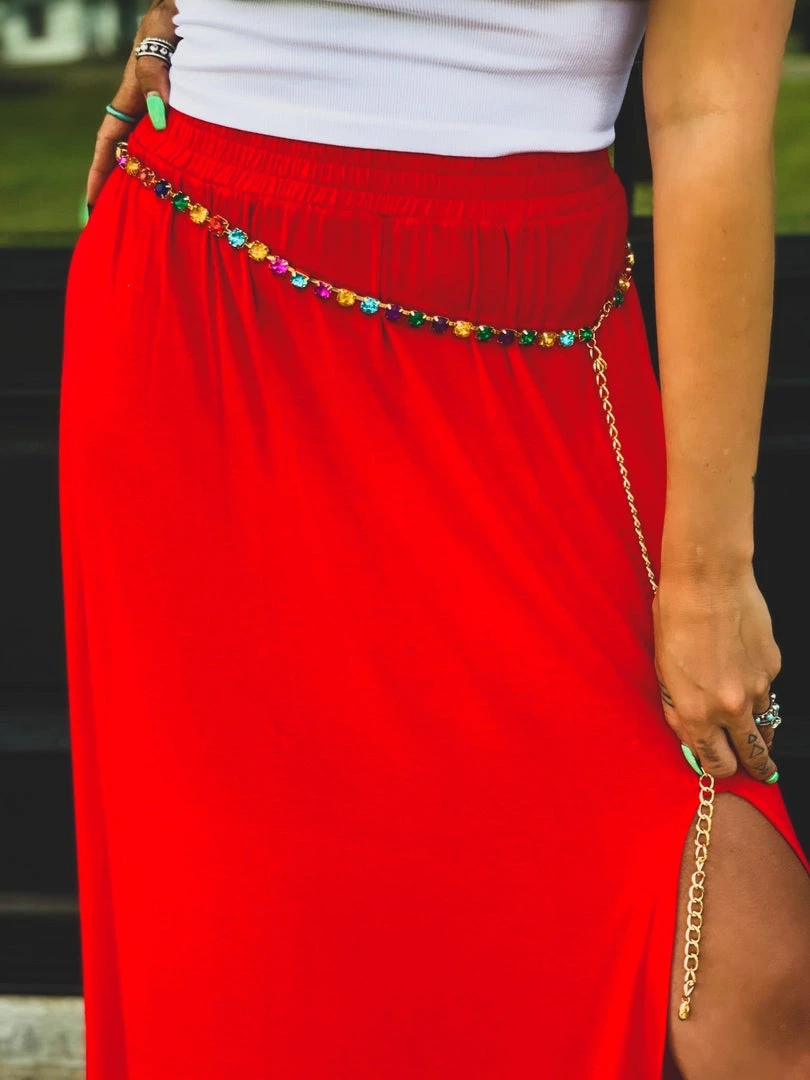 Gypsy Waltz Estelline Rhinestone Belt In Multicolor 4 Gypsy Waltz Estelline Rhinestone Belt In Multicolor