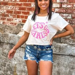 Honestee Clothing Stockdale Let's Go Girls Crop Tee