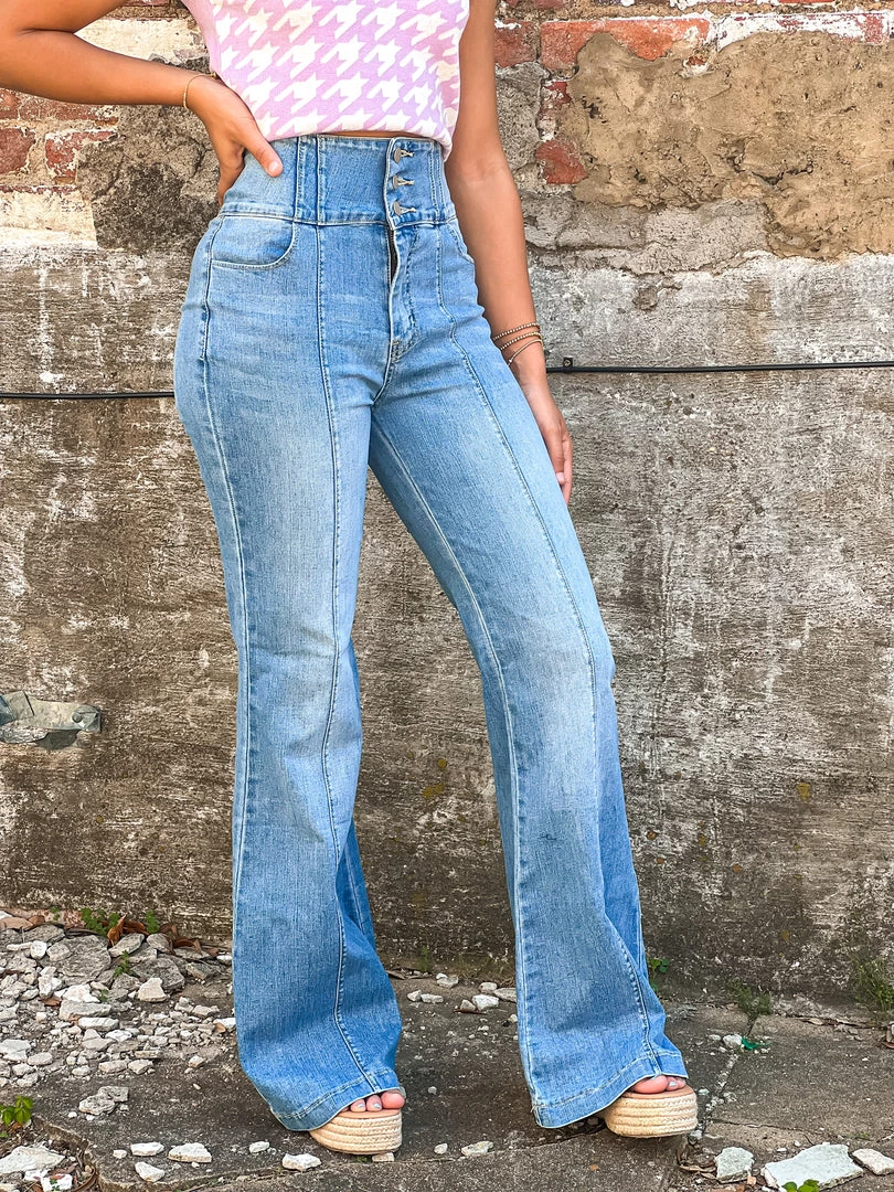 Gypsy Waltz Plano High Rise Flare Jeans 9 Gypsy Waltz Plano High Rise Flare Jeans