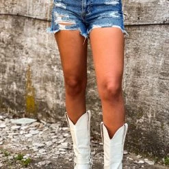 Gypsy Waltz Round Rock Denim Shorts Clothing
