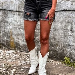 Gypsy Waltz New Montgomery Denim Shorts In Black 13 Gypsy Waltz New Montgomery Denim Shorts In Black