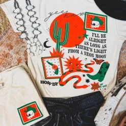 Gypsy Waltz Brookside Neon Moon Tee (S-2X) Clothing