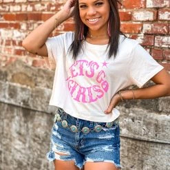 Honestee Clothing Stockdale Let's Go Girls Crop Tee