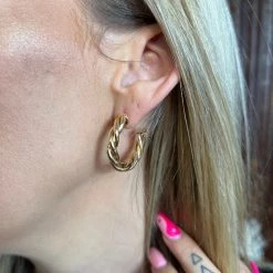 Gypsy Waltz Lamesa Gold Hoop Earrings Jewelry