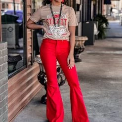 GJG New Shenandoah Bell Bottoms In Red 13 GJG New Shenandoah Bell Bottoms In Red