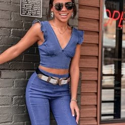 Gypsy Waltz Aldine Denim Two Piece Set Clothing