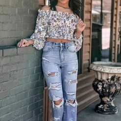 Gypsy Waltz Bayside Vintage Distressed Jean Clothing