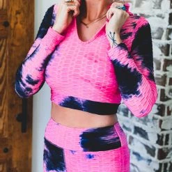 Ds Wholesale SCREENBUSTER Two Piece Hooded Scrunch Set In Pink