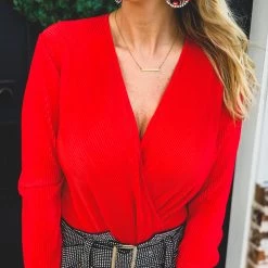 Day G Clearance The Queen City BodySuit In Red 15 Day G Clearance The Queen City BodySuit In Red