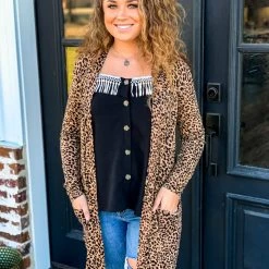 Zenana DAILY DEAL Leopard Print Cardigan Special Daily Deals