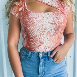 Fantastic Fawn The Killeen Body Suit In Rust Tops