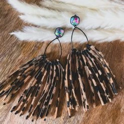 Bosuk Jewelry The McAllen Earrings In Leopard