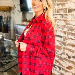 La Mel Clearance The Alamo Flannel In Fire Red - FINAL SALE 8 La Mel Clearance The Alamo Flannel In Fire Red - FINAL SALE