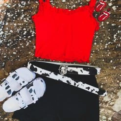 Heart And Hips The Palmview Tank Topp In Red