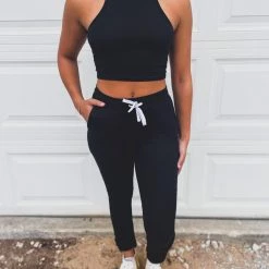 Capella SCREENBUSTER Ruched Two Piece Set In Black