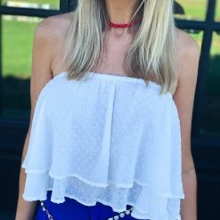 Apple Tree Apparel Clothing Waco Top In White