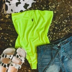 Heart And Hips The Taft Body Suit In Neon Clothing