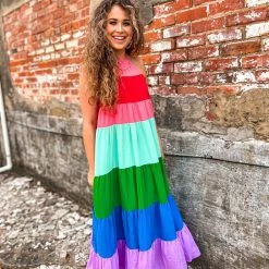 Better Be Clothing Santa Monica Colorful Maxi Dress