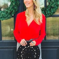 Day G Clearance The Queen City BodySuit In Red 21 Day G Clearance The Queen City BodySuit In Red