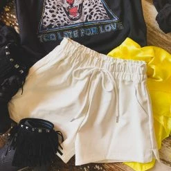 Gypsy Waltz Runge Shorts In White Clothing