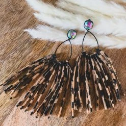 Bosuk Jewelry The McAllen Earrings In Leopard