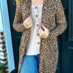 Zenana DAILY DEAL Leopard Print Cardigan Special Daily Deals
