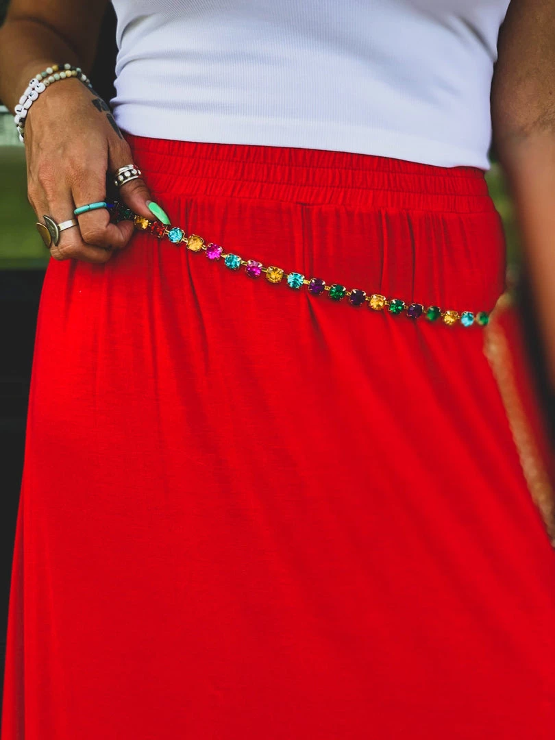 Gypsy Waltz Estelline Rhinestone Belt In Multicolor 7 Gypsy Waltz Estelline Rhinestone Belt In Multicolor