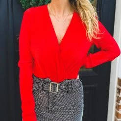 Day G Clearance The Queen City BodySuit In Red