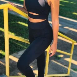 Shop Iris Basic The Memphis Two Piece Set In Black