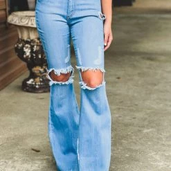 Gypsy Waltz Chandler Bell Bottoms In Medium Wash