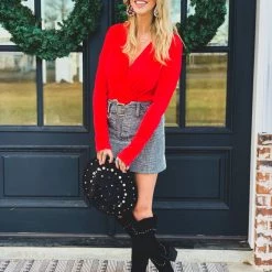 Day G Clearance The Queen City BodySuit In Red 17 Day G Clearance The Queen City BodySuit In Red