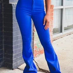 Gypsy Waltz Ropesville Bell Bottoms In Royal Blue