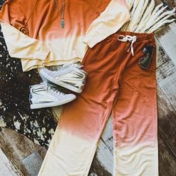 Zenana Clothing The Conroe Two Piece Set In Rust