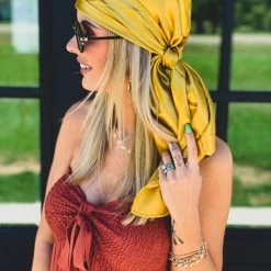 Cap Zone SCREENBUSTER Wild Rag Head Scarf In Mustard Special Daily Deals