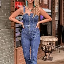 Gypsy Waltz Clothing Pinehurst Denim Overalls Jumpsuit