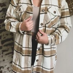 Style Melody The Lipan Shacket In Tan Clothing