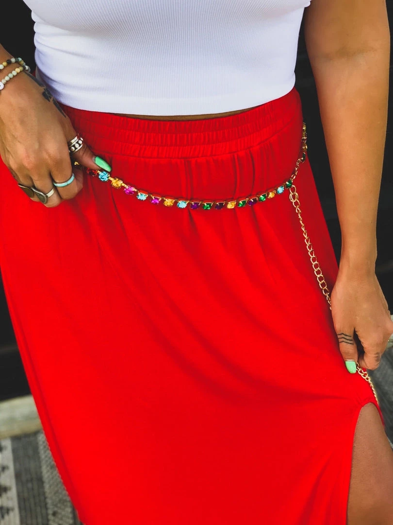 Gypsy Waltz Estelline Rhinestone Belt In Multicolor 5 Gypsy Waltz Estelline Rhinestone Belt In Multicolor