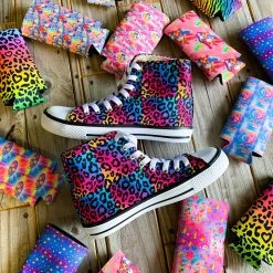 Miami Shoe The Fredericksburg Rainbow Leopard Hi-Top Sneaker Clearance