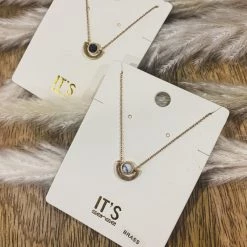 Urbanista Special Daily Deals SCREENBUSTER Gold Ncklce With Round Stone (2 Colors)