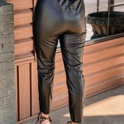 Gypsy Waltz Cibolo Leather Pant In Black