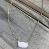 Bosuk Jewelry DAILY DEAL White Druzy Stone Ncklce