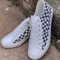 Gypsy Waltz Kilgore Checkered Sneaker In White