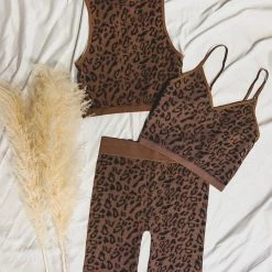 Gypsy Waltz Fairfield Leopard Cami Crop Top New