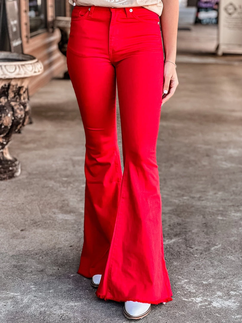 GJG New Shenandoah Bell Bottoms In Red 6 GJG New Shenandoah Bell Bottoms In Red