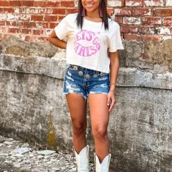 Honestee Clothing Stockdale Let's Go Girls Crop Tee