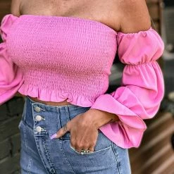 Better Be Clothing Santa Rosa Smocked Top In Pink