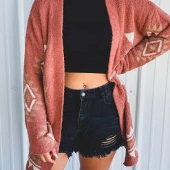 Very J Clothing The Schertz Cardigan In Rust 22 Very J Clothing The Schertz Cardigan In Rust