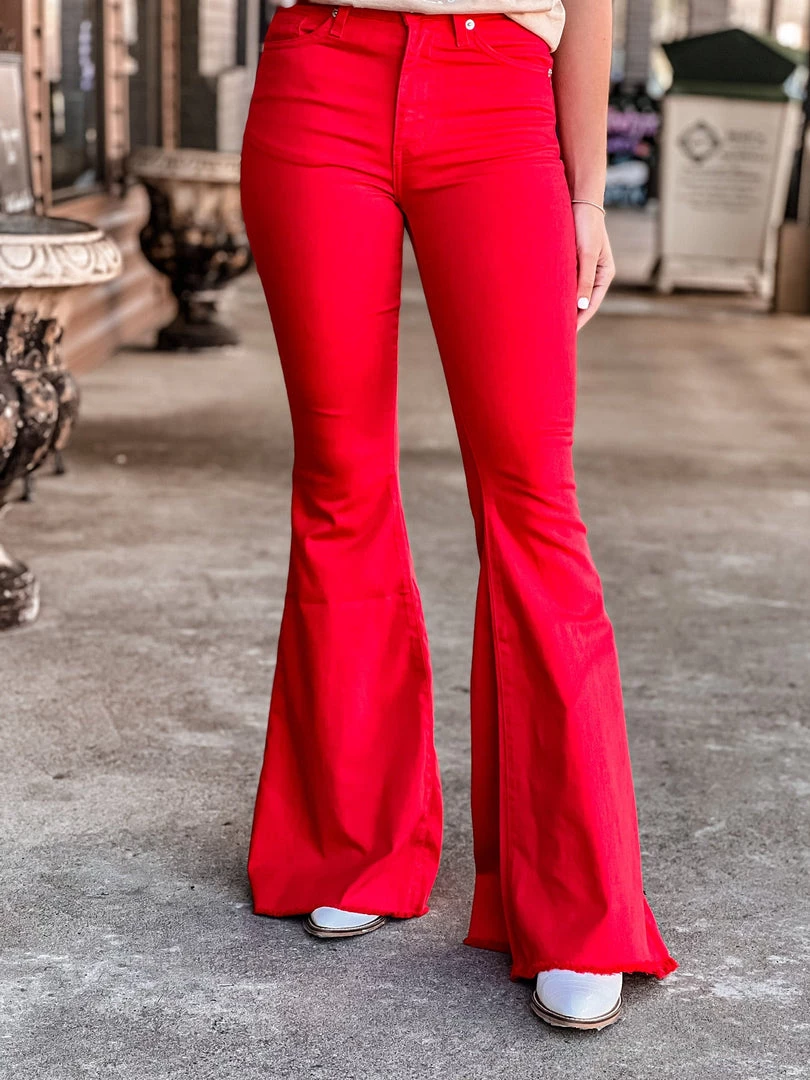 GJG New Shenandoah Bell Bottoms In Red 4 GJG New Shenandoah Bell Bottoms In Red