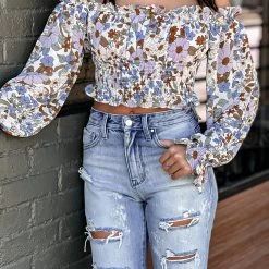 Gypsy Waltz Clothing Atlanta Floral Crop Top