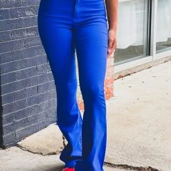 Gypsy Waltz Ropesville Bell Bottoms In Royal Blue